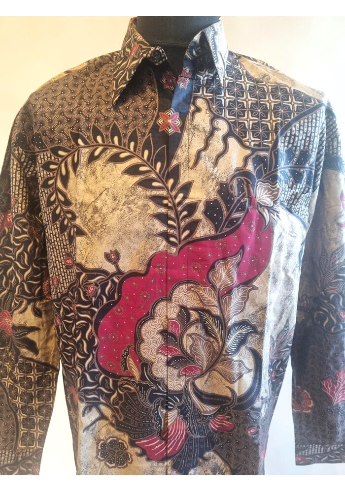 Batik overhemd lange mouw 0903-03
