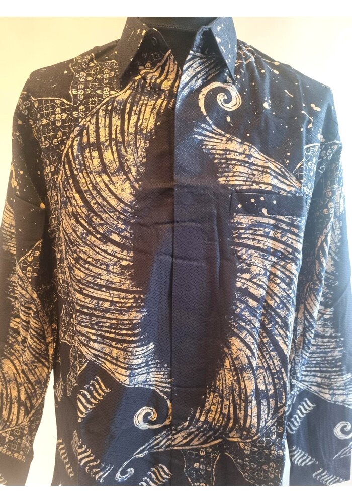 Batik overhemd lange mouw 0903-04