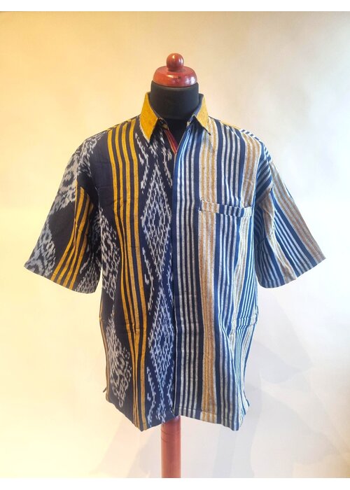 Geweven shirt korte mouw