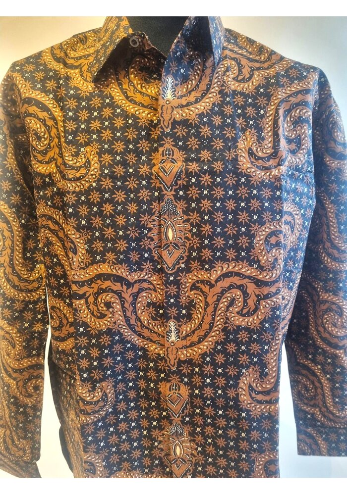 Batik overhemd lange mouw 0304-04
