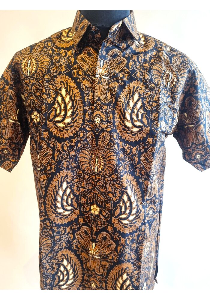 Batik overhemd korte mouw 0904-01