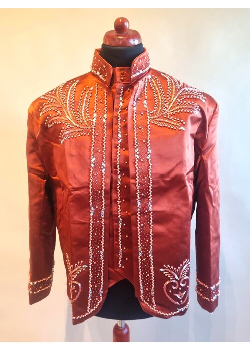 Kostuum 2-delig in terracotta kleur