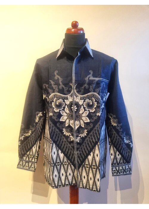 Batik overhemd lange mouw 1605-01
