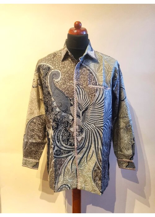 Batik overhemd lange mouw 1605-02