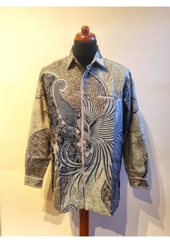 Batik overhemd lange mouw 1605-02