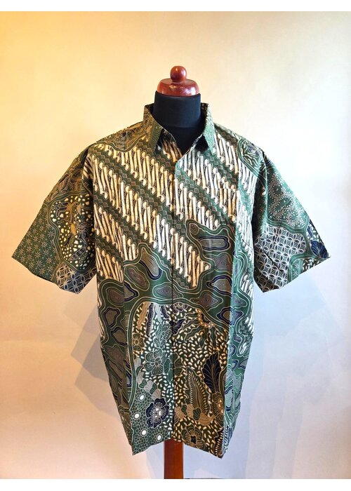 Batik overhemd korte mouw 2405-03