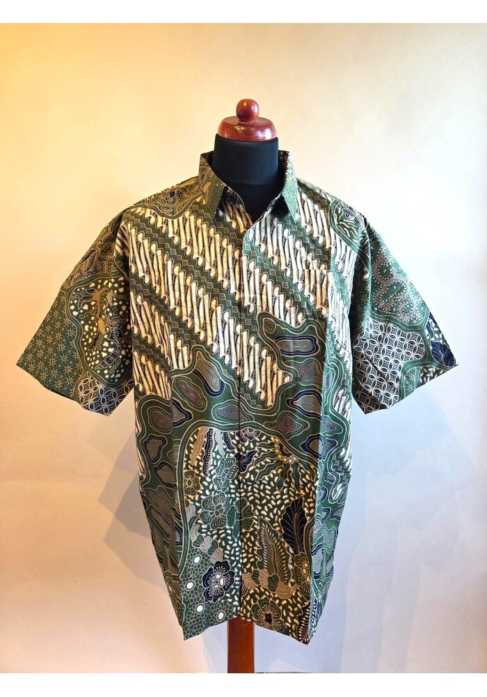 Batik overhemd korte mouw 2405-03