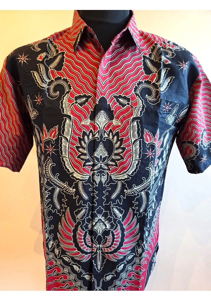 Batik overhemd korte mouw 2405-04