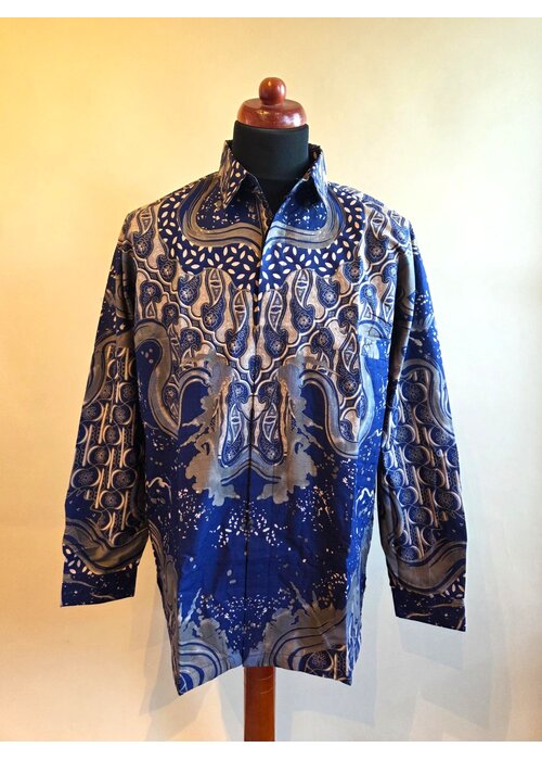 Batik overhemd lange mouw 2405-07