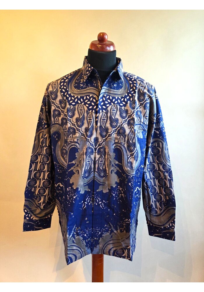 Batik overhemd lange mouw 2405-07