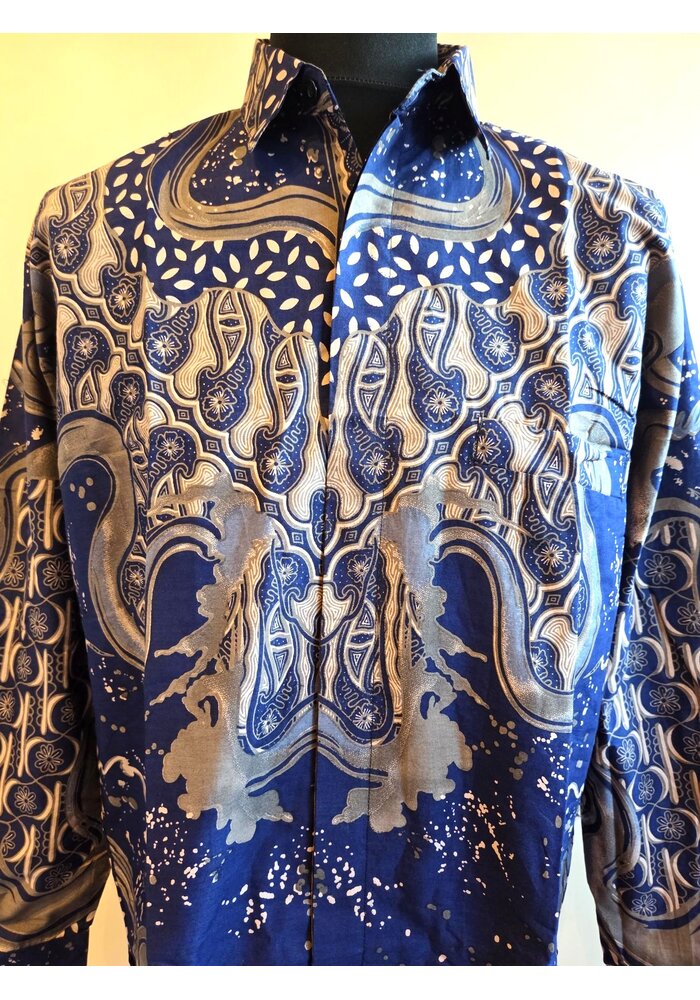 Batik overhemd lange mouw 2405-07
