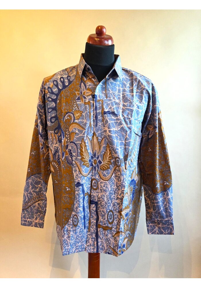 Batik overhemd lange mouw 2405-08