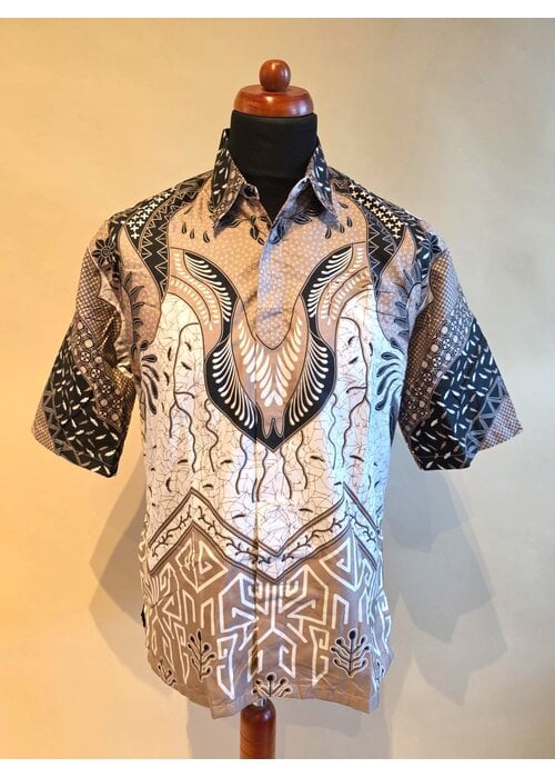 Batik overhemd korte mouw 1007-01