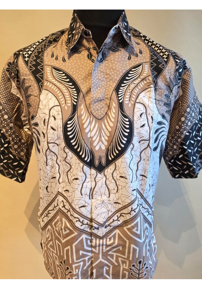 Batik overhemd korte mouw 1007-01