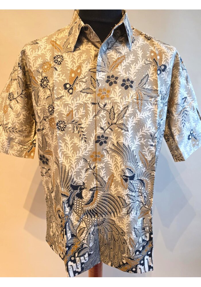 Batik overhemd korte mouw 1007-02
