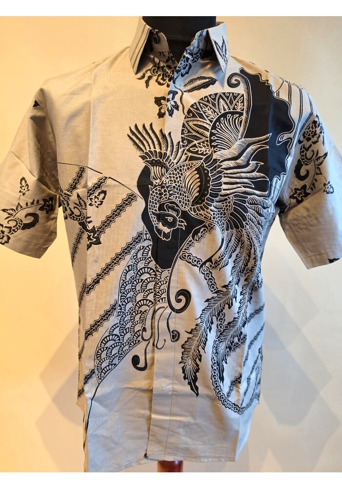 Batik overhemd korte mouw 1007-04