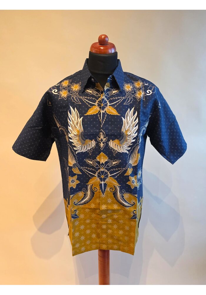 Batik overhemd korte mouw 1007-06