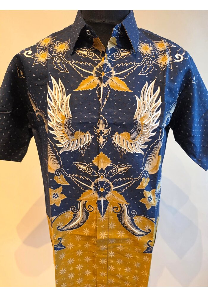 Batik overhemd korte mouw 1007-06