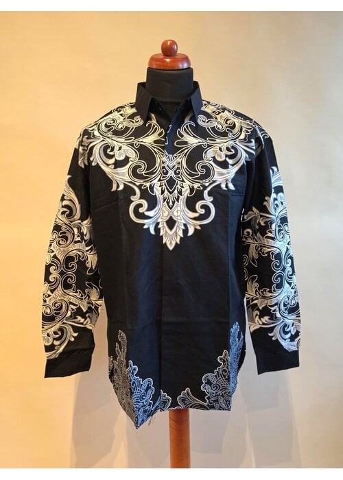Batik overhemd lange mouw 1007-08