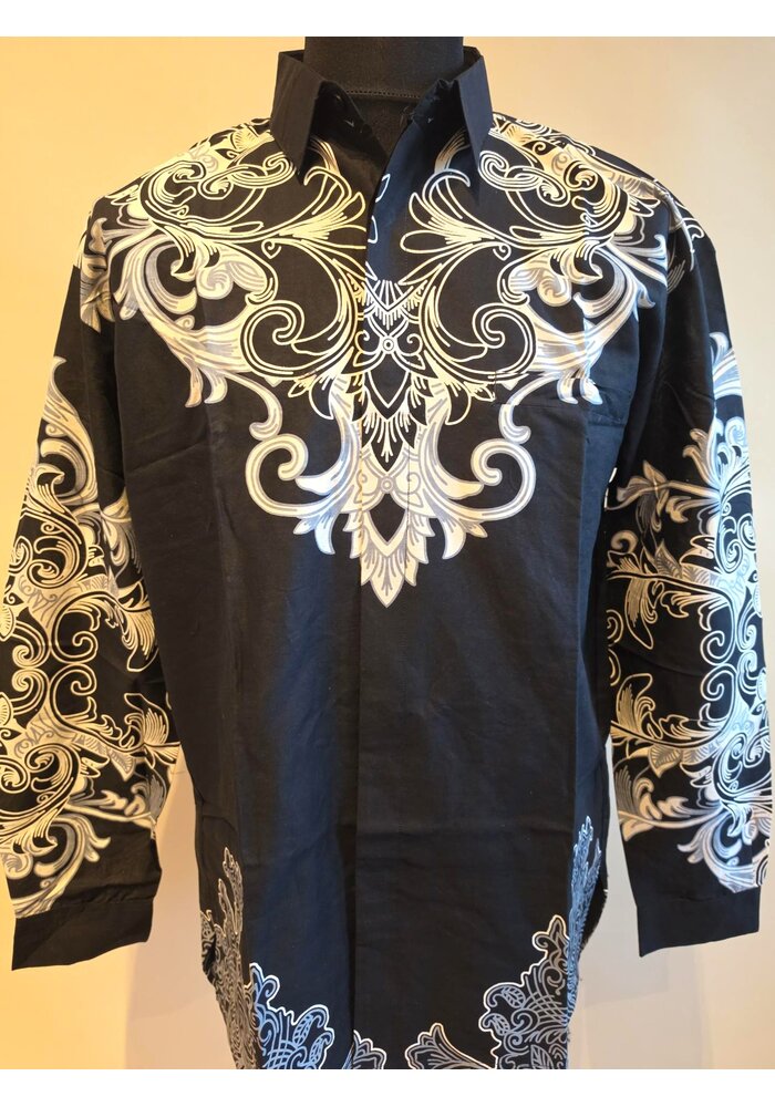 Batik overhemd lange mouw 1007-08