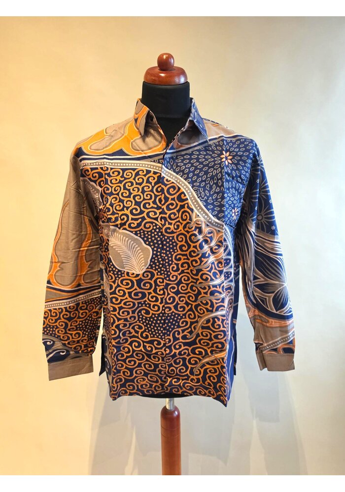 Batik overhemd lange mouw 3007-01