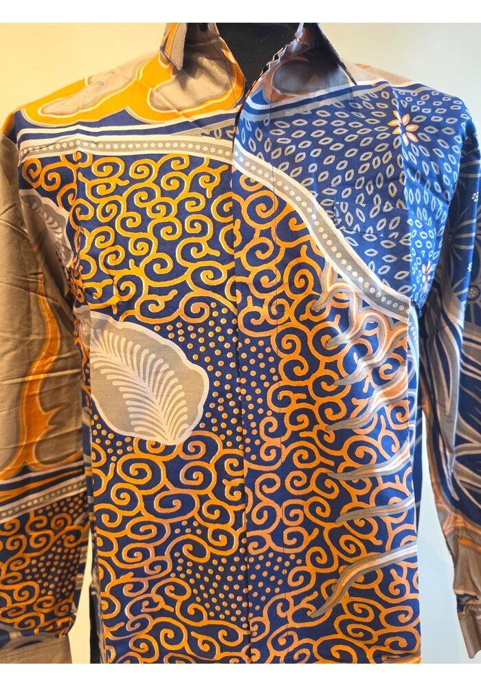 Batik overhemd lange mouw 3007-01