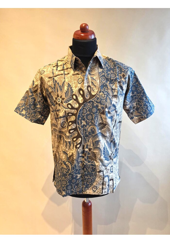 Batik overhemd korte mouw 3007-07