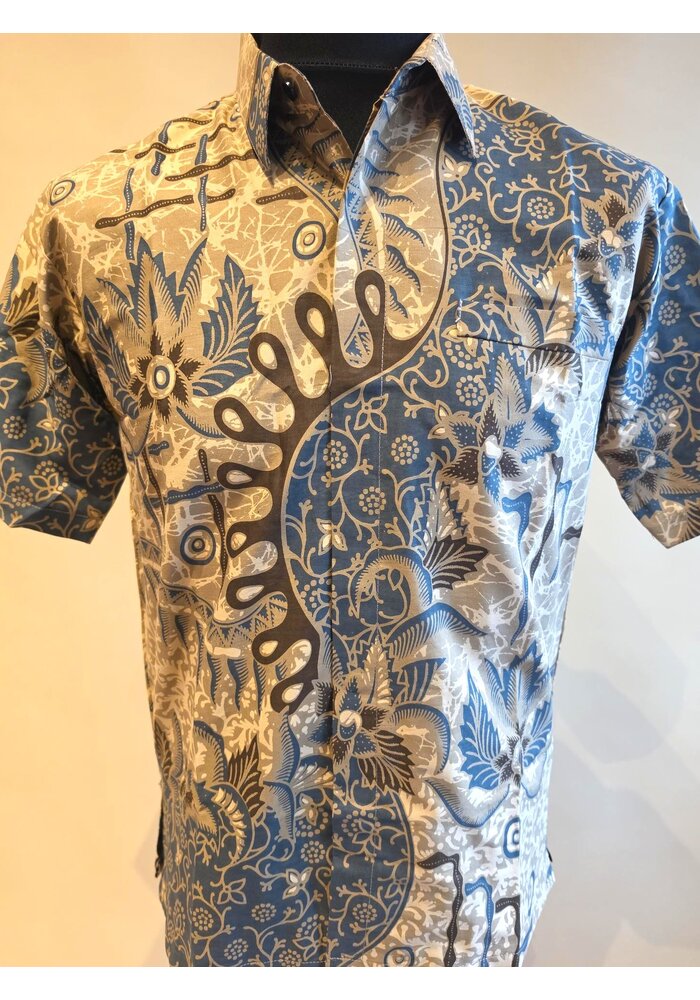 Batik overhemd korte mouw 3007-07