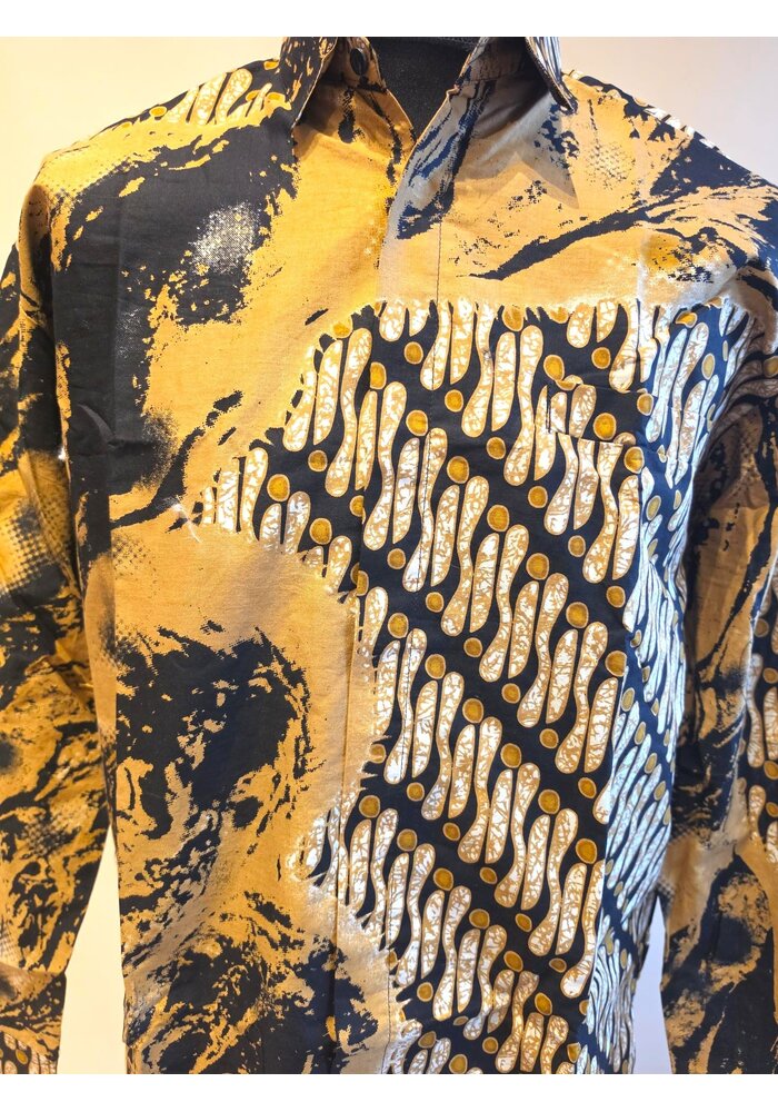 Batik overhemd lange mouw 3007-09
