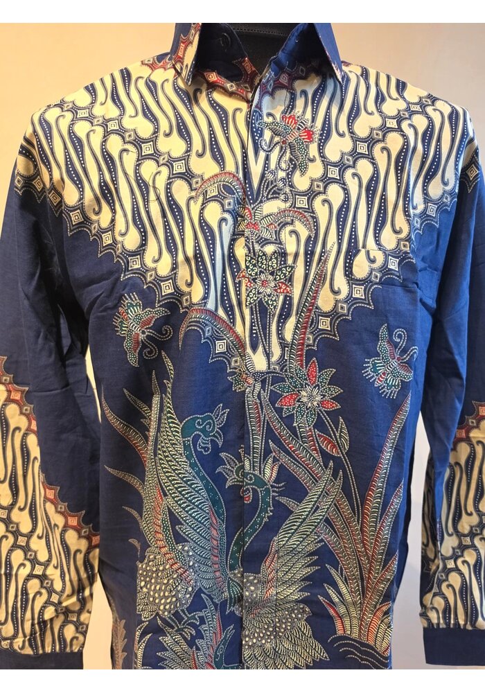 Batik overhemd lange mouw 3007-11