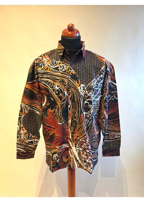 Batik overhemd lange mouw 3007-12