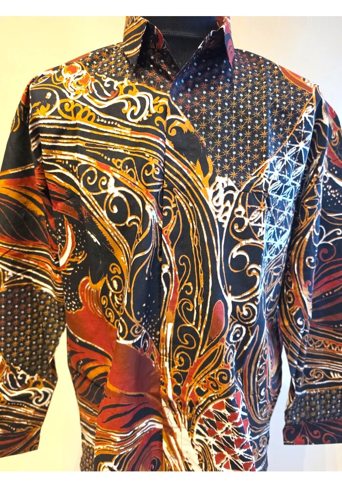 Batik overhemd lange mouw 3007-12