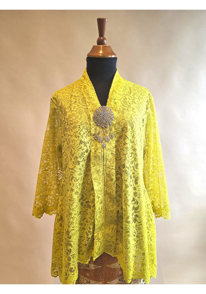 Kebaya modern lemon groen met bijpassende sarong