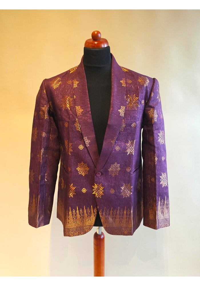 Songket pak bordeaux