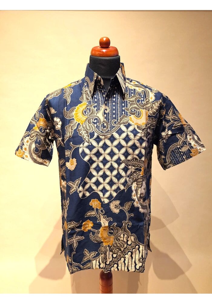 Batik overhemd korte mouw 1210-01