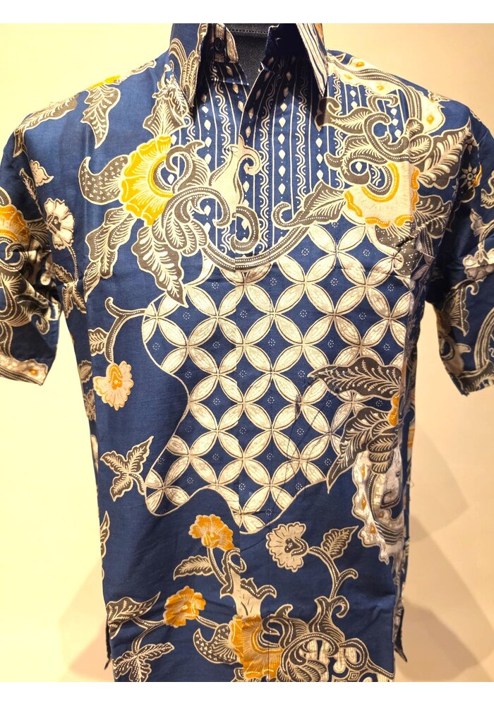Batik overhemd korte mouw 1210-01