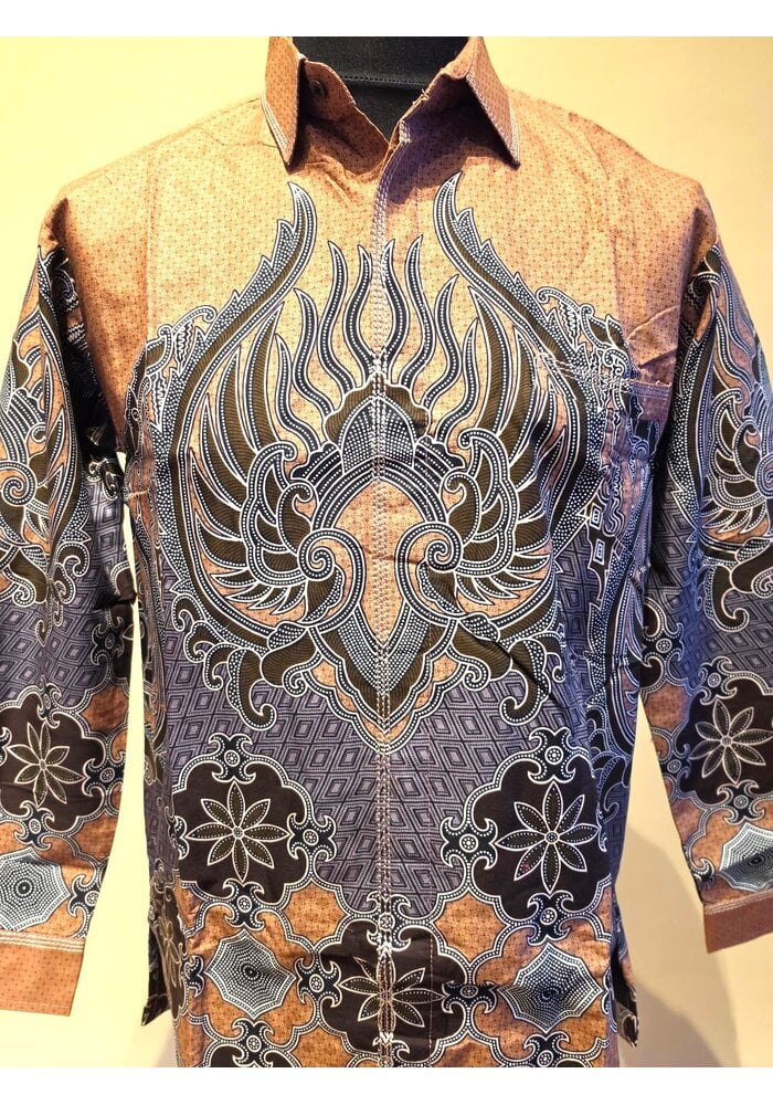 Batik overhemd lange mouw 1210-02