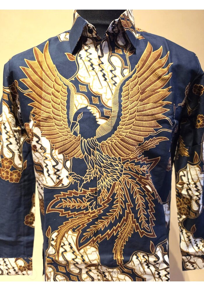 Batik overhemd lange mouw 1210-03