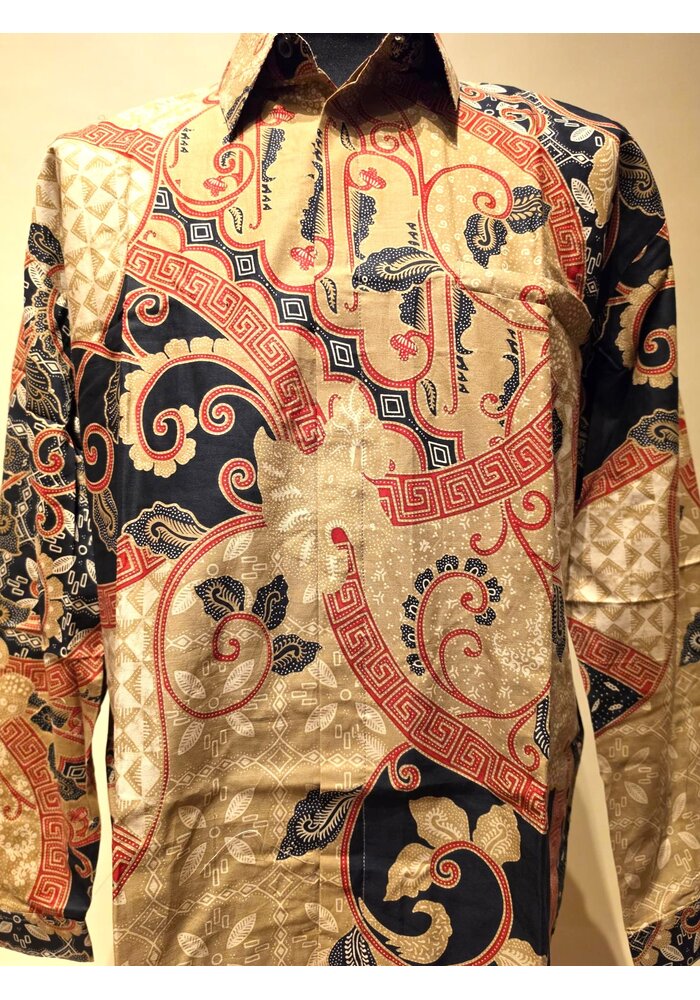 Batik overhemd lange mouw 1210-12
