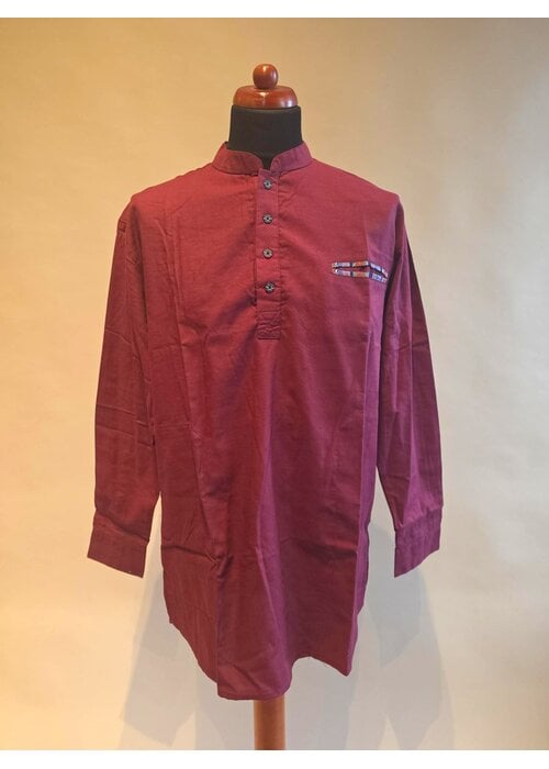 Overhemd bordeaux rood