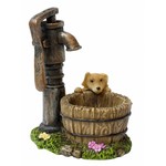 Woodland Knoll Woodland Knoll - Resin Well with Puppy
