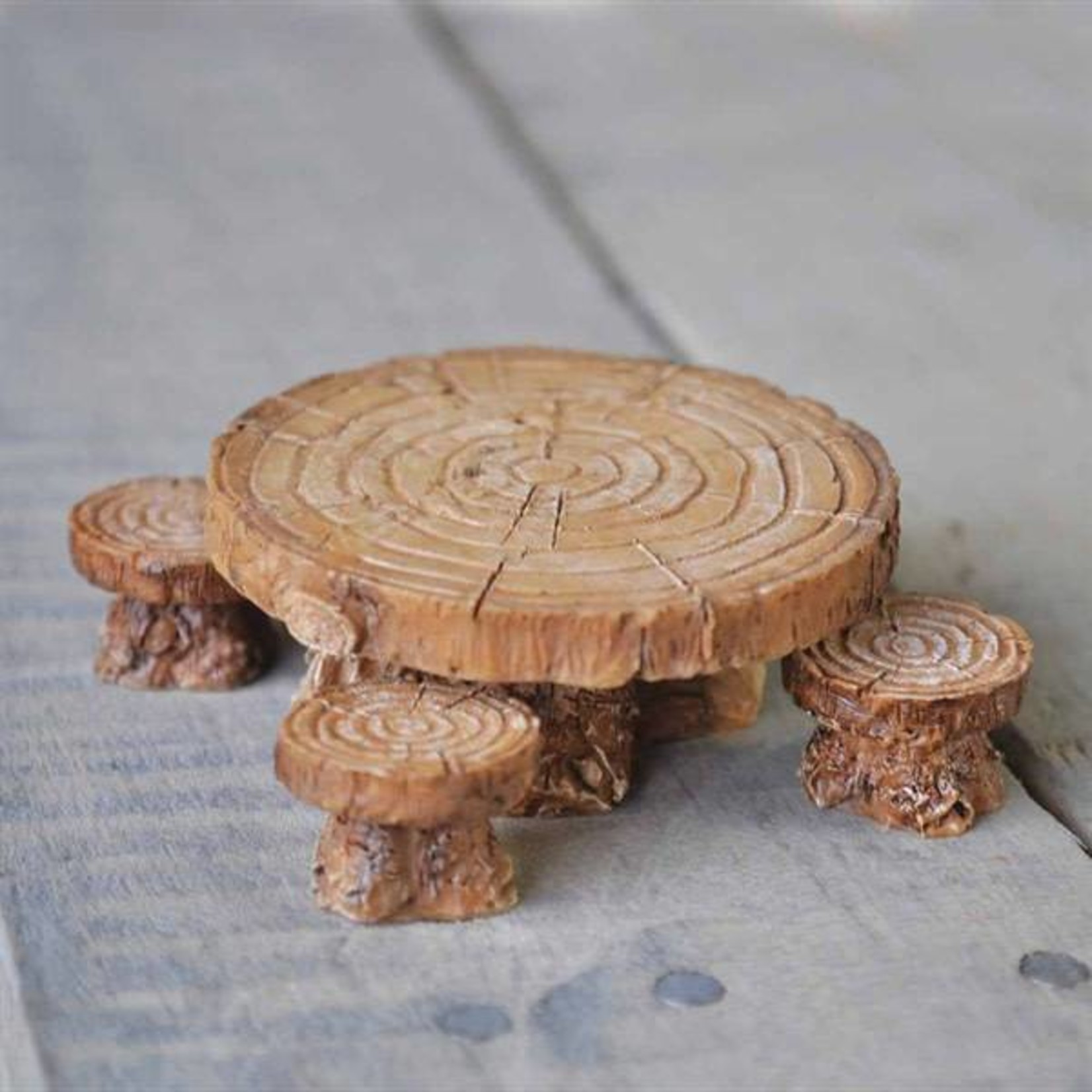 Fiddlehead Fiddlehead - Woodland Log Table & Stool set