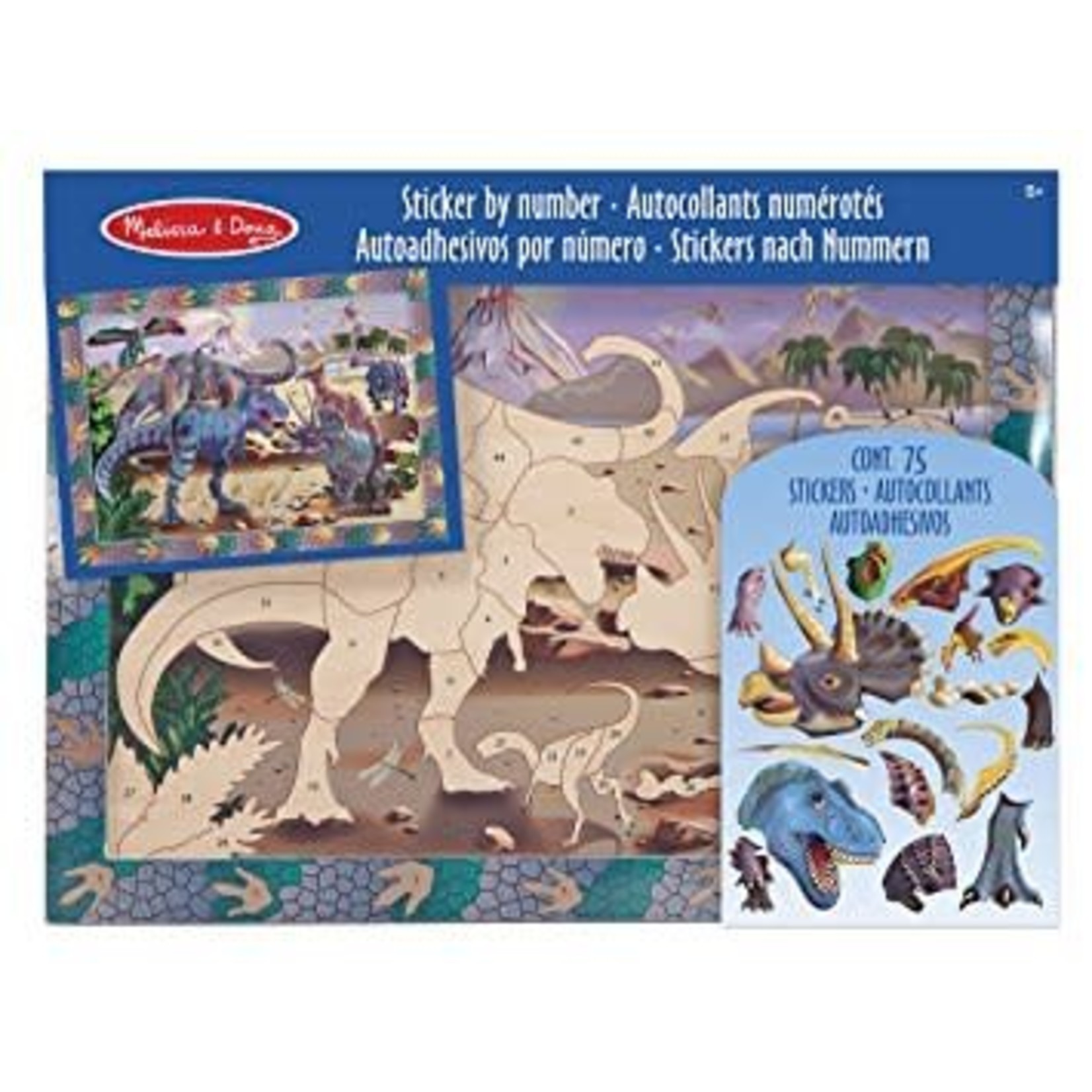 Melissa & Doug Peel & Press Sticker by Number - Dinosaur Dusk