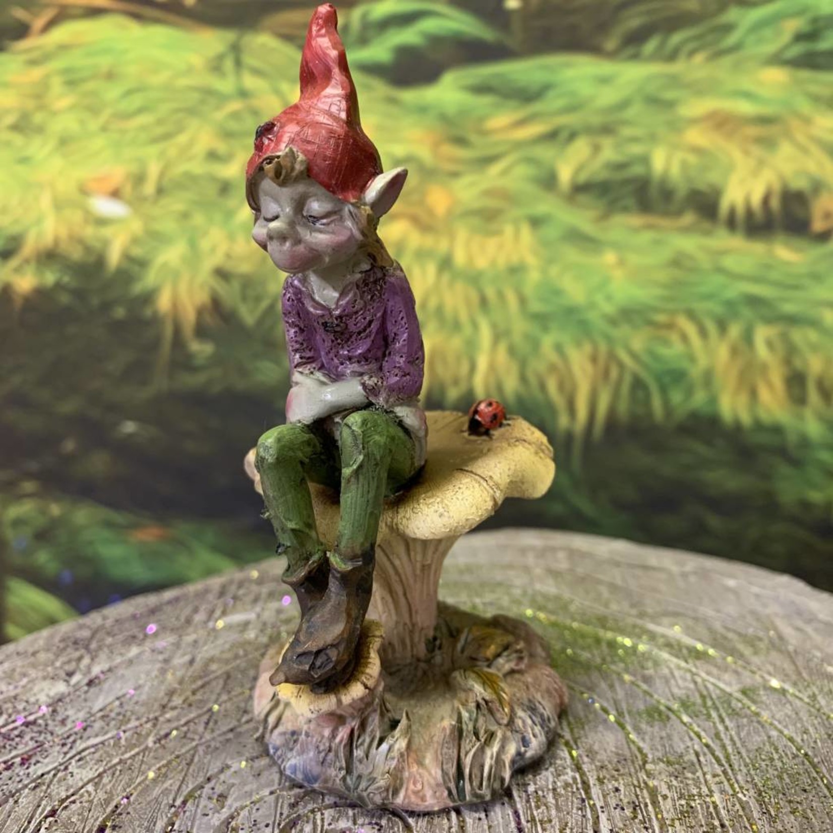 Fiesta Studios Pixie Child on Toadstool