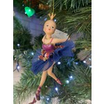 Gisela Graham Resin Purple & Blue Ballerina Girl Hanging Decoration