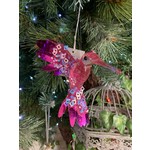 Gisela Graham Fuchsia Foil Acrylic Hummingbird Hanging Decoration