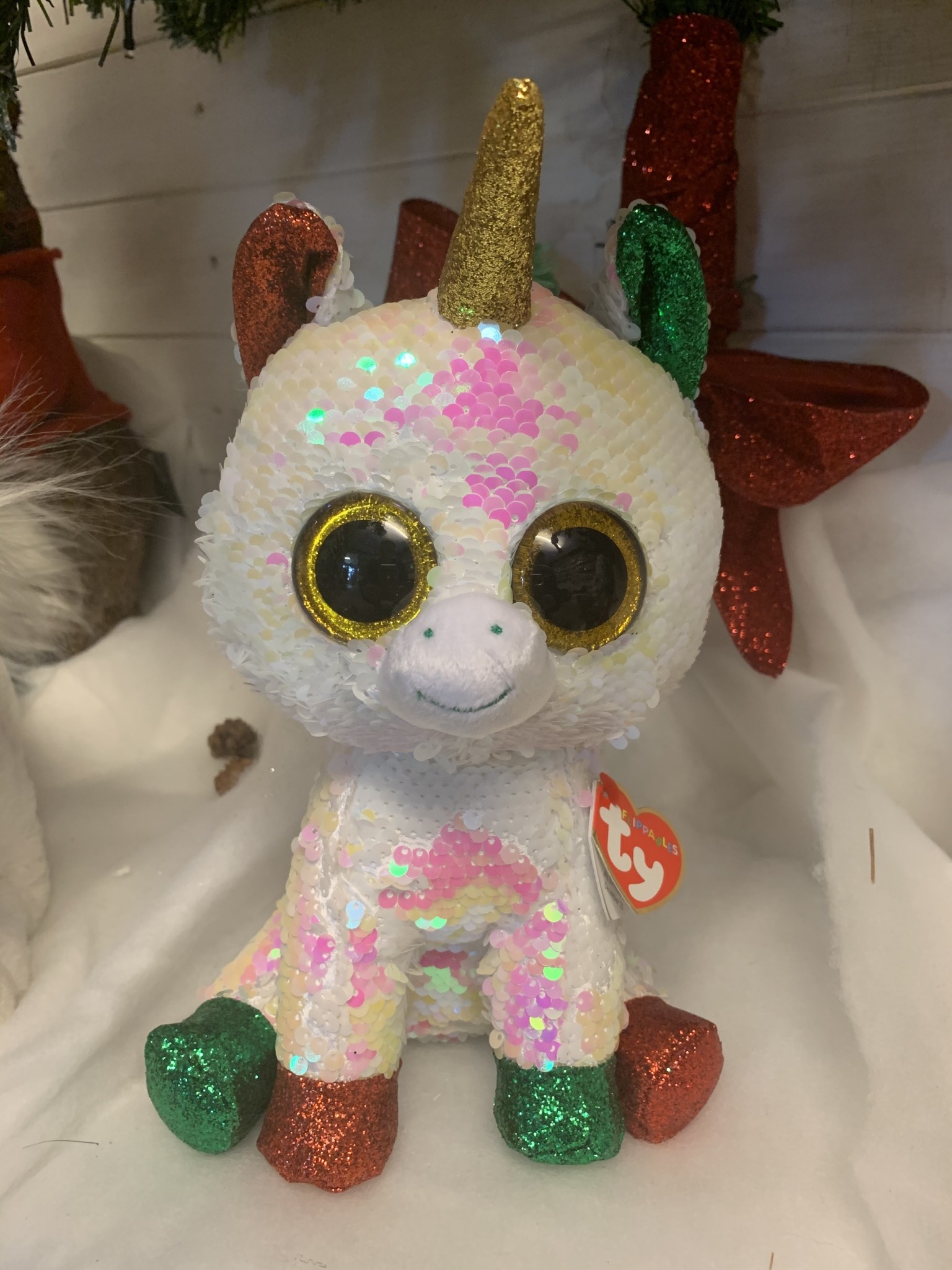 sequin unicorn beanie boo