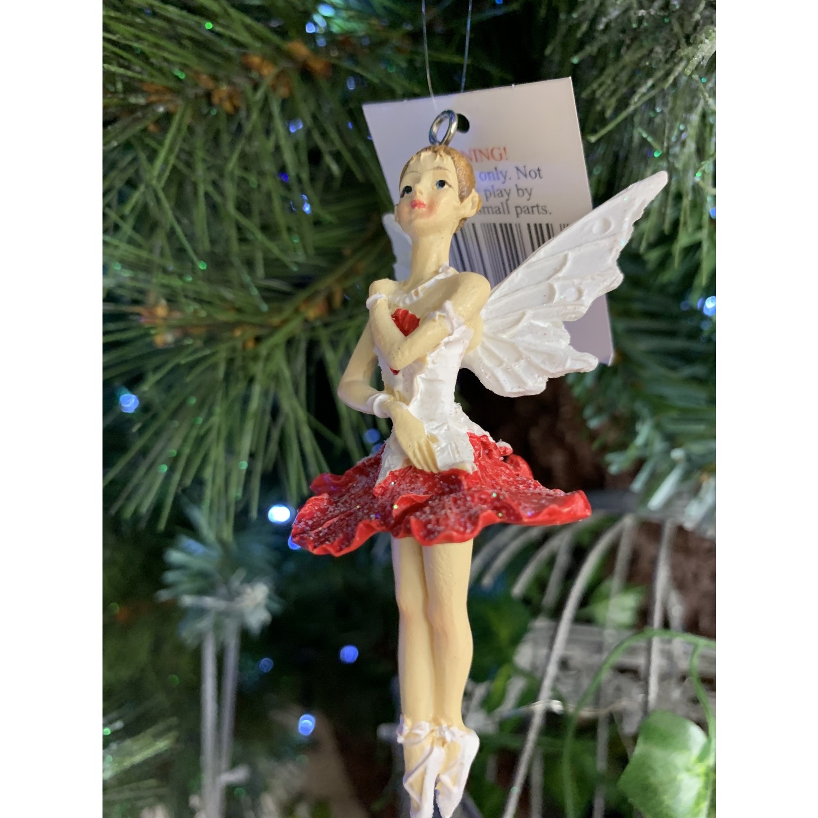 Gisela Graham Red & White Pixie Hanging Decoration