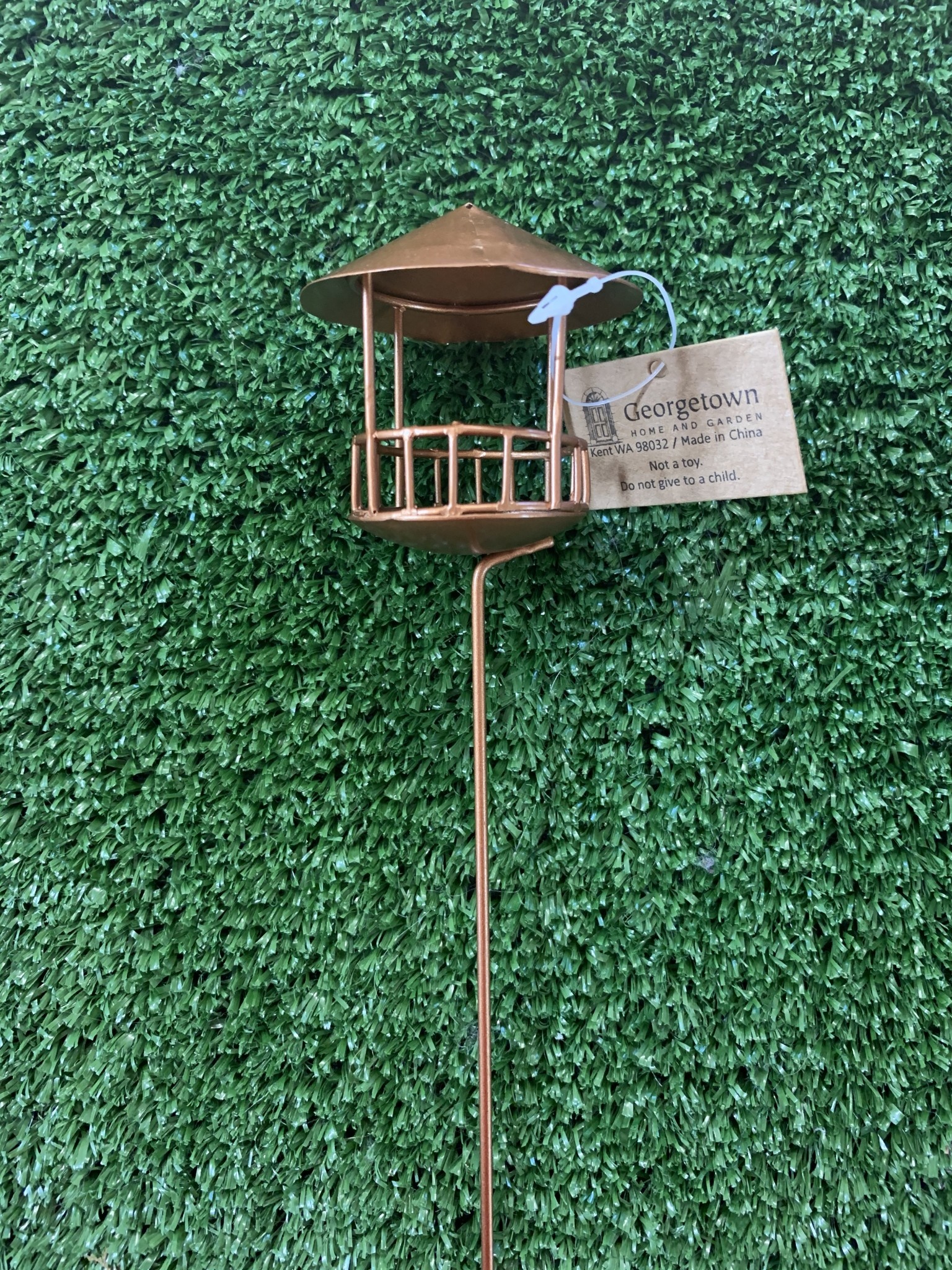 Fiddlehead Metal Bird Feeder B Celebrations And Toys