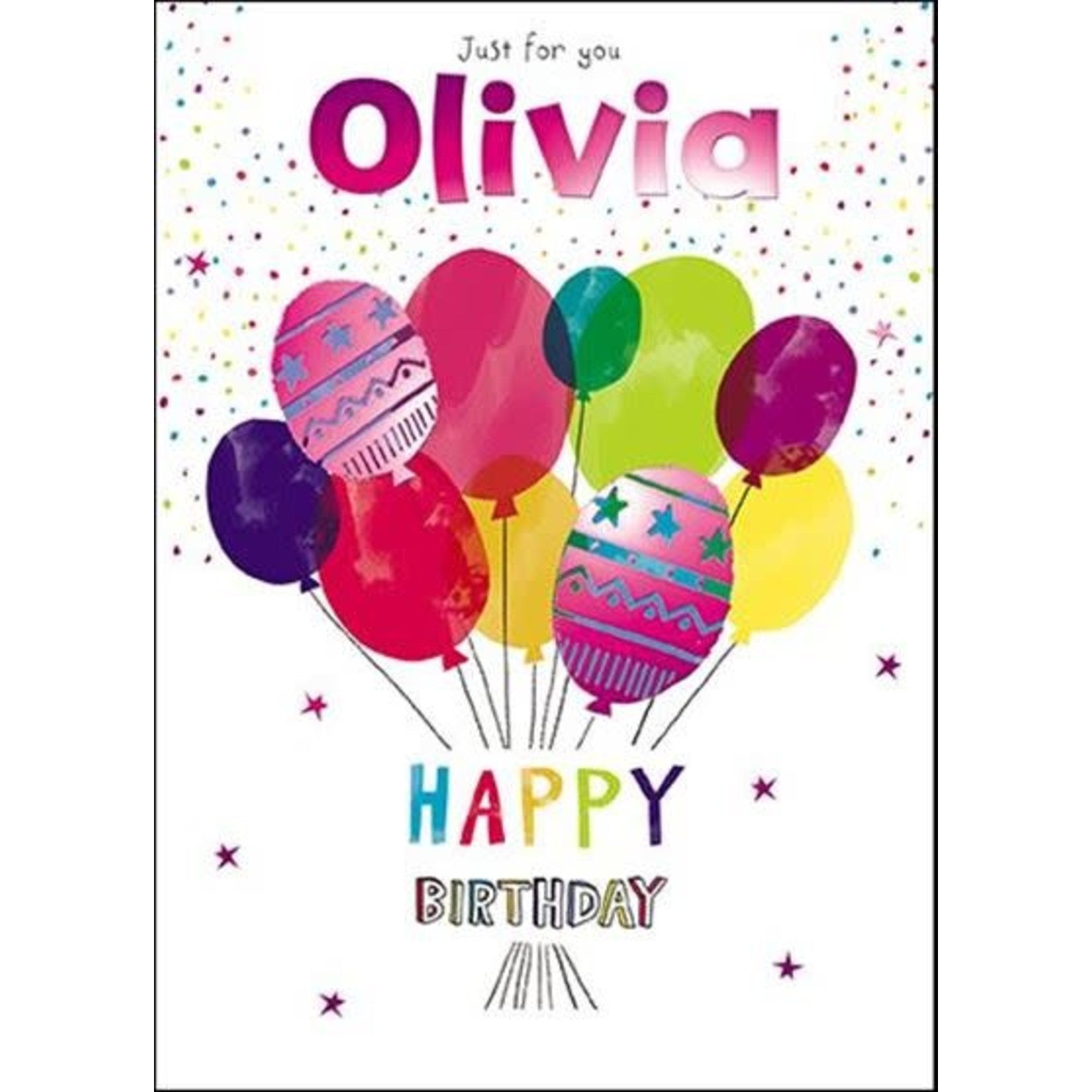 Treats & Smiles Personalised Birthday Card - Olivia